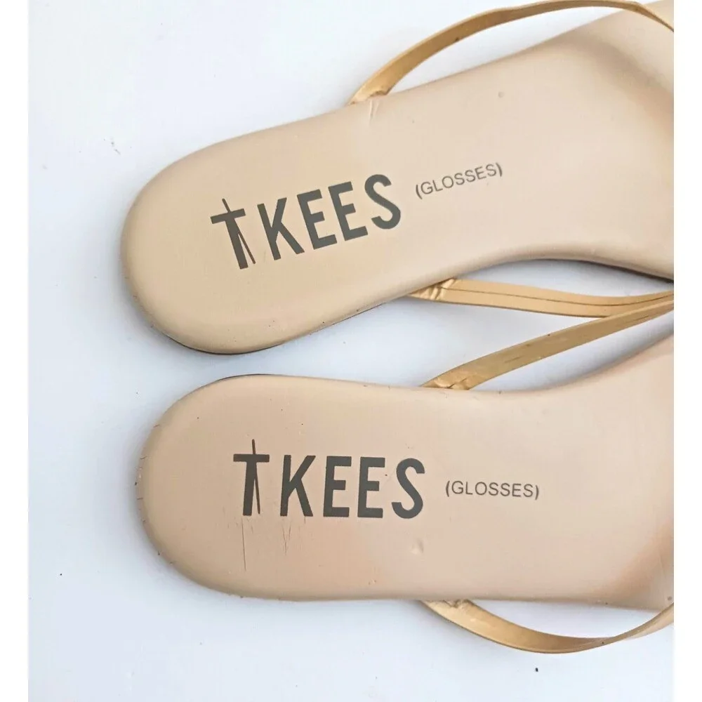 TKEES Glosses Thong Flip Flops Neutral Cocoa Butter EU 39 US 8